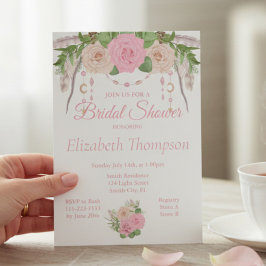 Invitación de Despedida de Soltera Floral Boho Chi