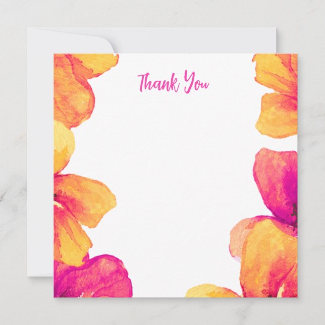 Invitación de Despedida de Soltera Floral de Hibis (Anverso)