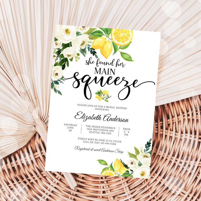 Invitación de Despedida de Soltera Floral de Limón (Subido por el creador)