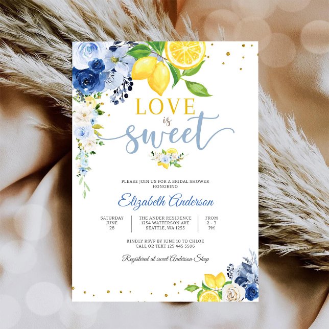 Invitación de Despedida de Soltera Floral de Limón (Subido por el creador)