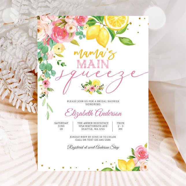 Invitación de Despedida de Soltera Floral de Limón (Subido por el creador)