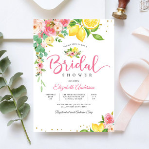 Invitación de Despedida de Soltera Floral de Limón