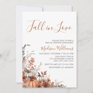 Invitación de Despedida de Soltera Floral de Otoño