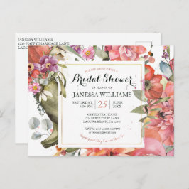 Invitación de Despedida de Soltera Floral de Prima