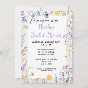 Invitación de Despedida de Soltera Floral de Prima