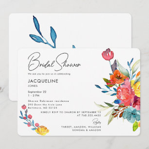 Invitación de Despedida de Soltera Floral de Prima