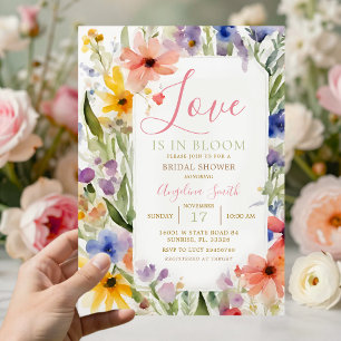 Invitación de Despedida de Soltera Floral de Prima