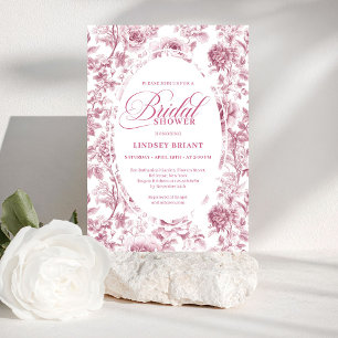 Invitación de Despedida de Soltera Floral de Rosa