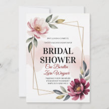 Invitación de Despedida de Soltera Floral Elegante