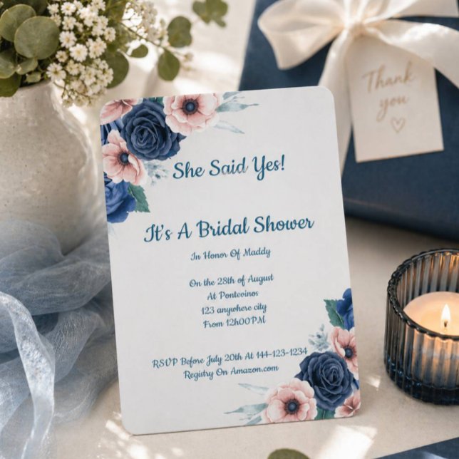 Invitación de despedida de soltera floral, moderna (Subido por el creador)