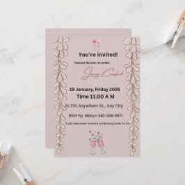 Invitación de Despedida de Soltera Floral | Nombre