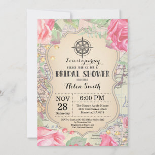 Invitación de Despedida de Soltera Floral Rosa de