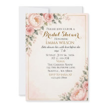 Invitación de Despedida de Soltera Floral Rosa Ele