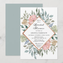 Invitación de Despedida de Soltera Floral Rosa Pol