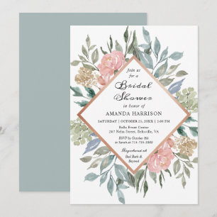 Invitación de Despedida de Soltera Floral Rosa Pol