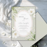 Invitación de Despedida de Soltera Floral Verde Sa