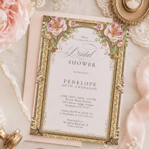 invitación de despedida de soltera floral victoria