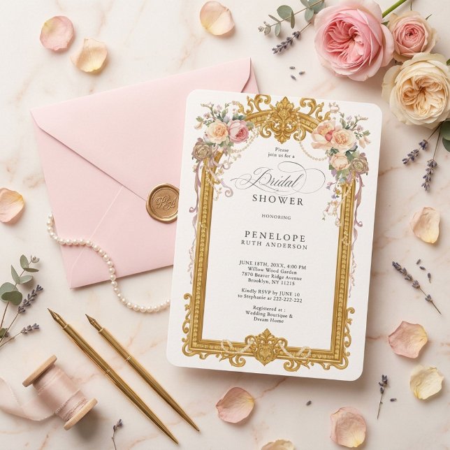 invitación de despedida de soltera floral victoria (Subido por el creador)