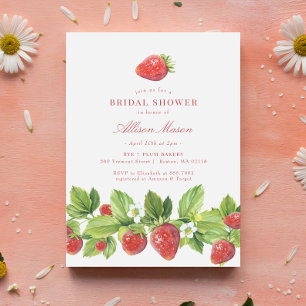 Invitación de Despedida de Soltera Fresa Enamorada