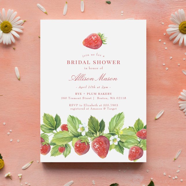Invitación de Despedida de Soltera Fresa Enamorada (Subido por el creador)
