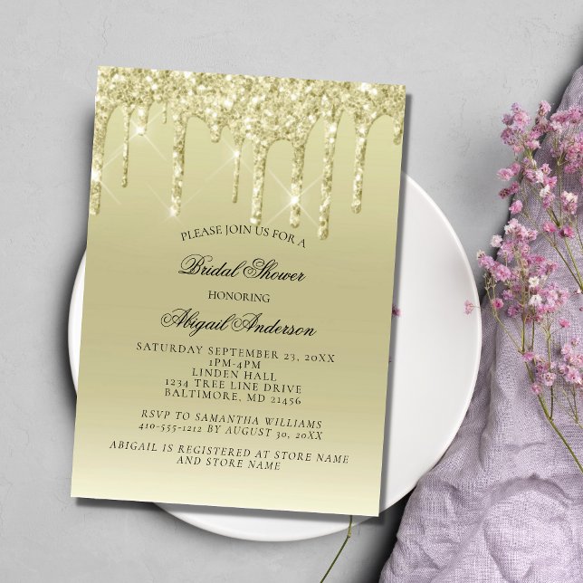 Invitación de Despedida de Soltera Glam Glitter Go (Subido por el creador)