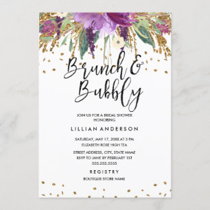 Invitación de Despedida de Soltera Glitter Amethys