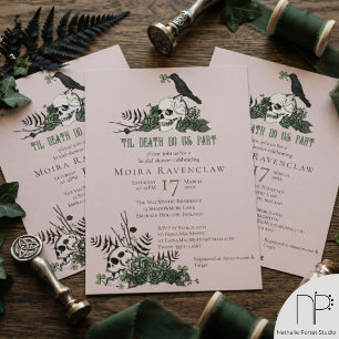 Invitación de Despedida de Soltera Gótica Irlandes