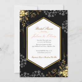 Invitación de Despedida de Soltera Gótica Negra y