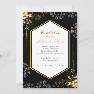 Invitación de Despedida de Soltera Gótica Negra y