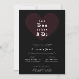Invitación de Despedida de Soltera Gótica y Melanc