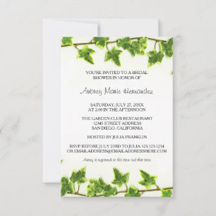 Invitación de Despedida de Soltera Green Ivy - 3x5