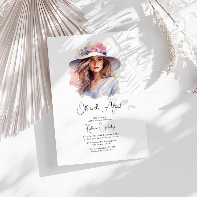 Invitación de Despedida de Soltera Inspirada en el (Derby-Inspired "Off to the Altar" Bridal Shower Invitation)