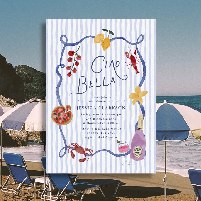 Invitación de Despedida de Soltera Italiana Ciao B (Subido por el creador)