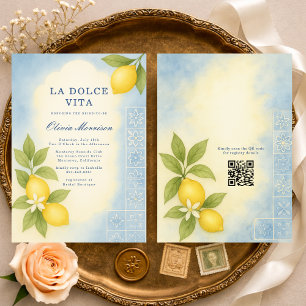 Invitación de Despedida de Soltera Italiana con Có