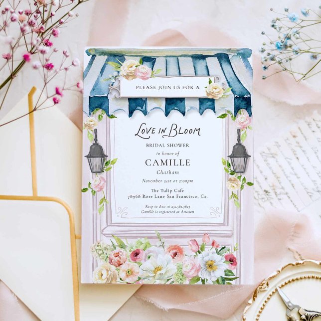 Invitación de Despedida de Soltera Jardín Amor en  (Love in Bloom Garden Bridal shower Invitation)