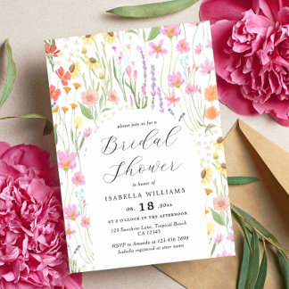 Invitación de Despedida de Soltera Jardín de Flore