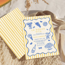  Invitación de Despedida de Soltera La Dolce Vita 