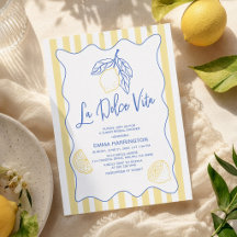 Invitación de Despedida de Soltera La Dolce Vita L
