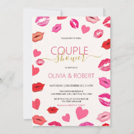 Invitación de Despedida de Soltera Labios y Corazo