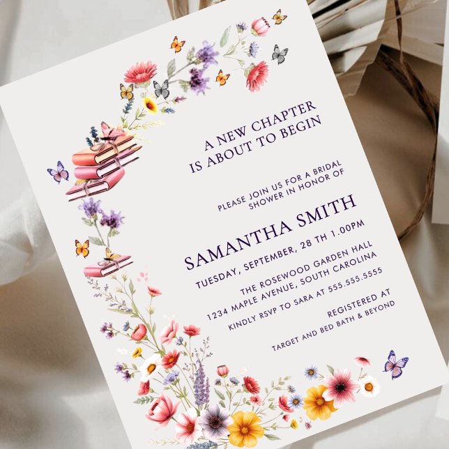 Invitación de Despedida de Soltera Lavanda Flor Si (Subido por el creador)