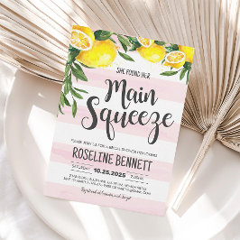 Invitación de Despedida de Soltera Lemon Main Sque
