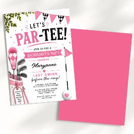 Invitación de despedida de soltera Let's Par Tee