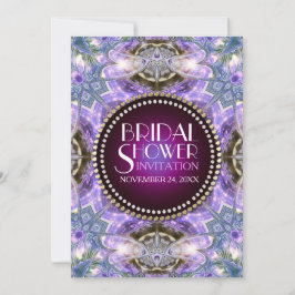 Invitación de Despedida de Soltera Lilac Geo Drago