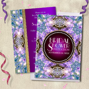 Invitación de Despedida de Soltera Lilac Geo Drago