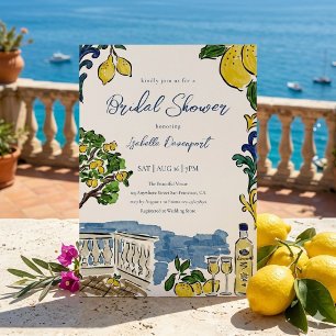 Invitación de Despedida de Soltera Limón Italiano