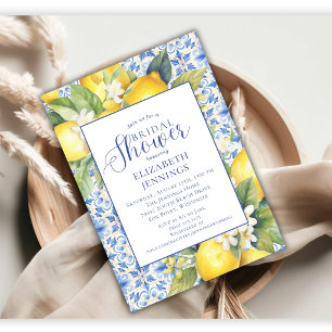 Invitación de Despedida de Soltera Limoncello Blue