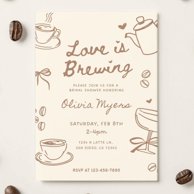 Invitación de Despedida de Soltera Love is Brewing (Subido por el creador)