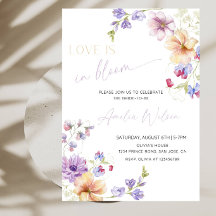 Invitación de Despedida de Soltera Love Is in Bloo