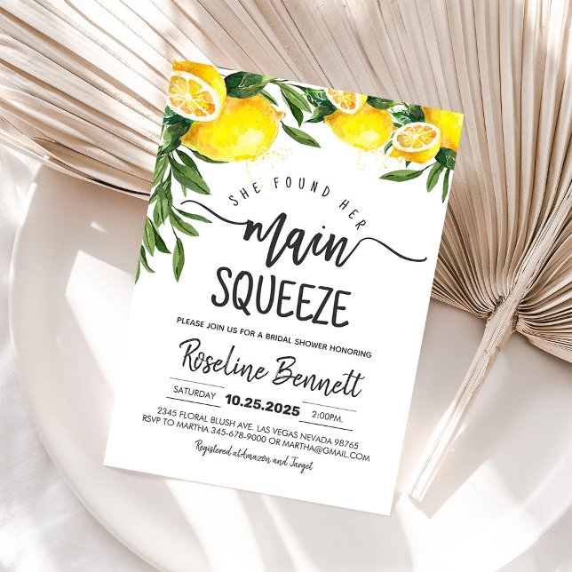 Invitación de Despedida de Soltera Main Squeeze Le (Subido por el creador)