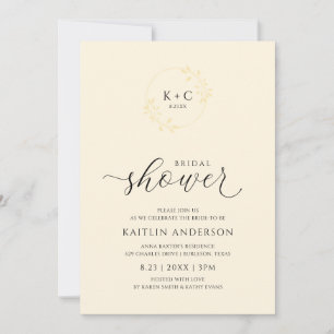 Invitación de Despedida de Soltera Marfil Elegante